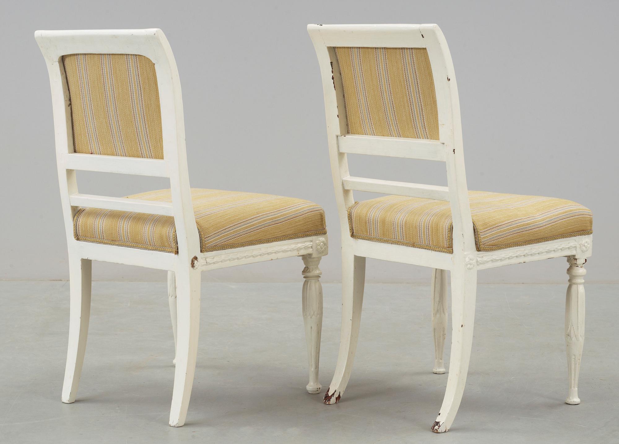 STOLAR, ett par, sengustavianska, 1800-talets början.