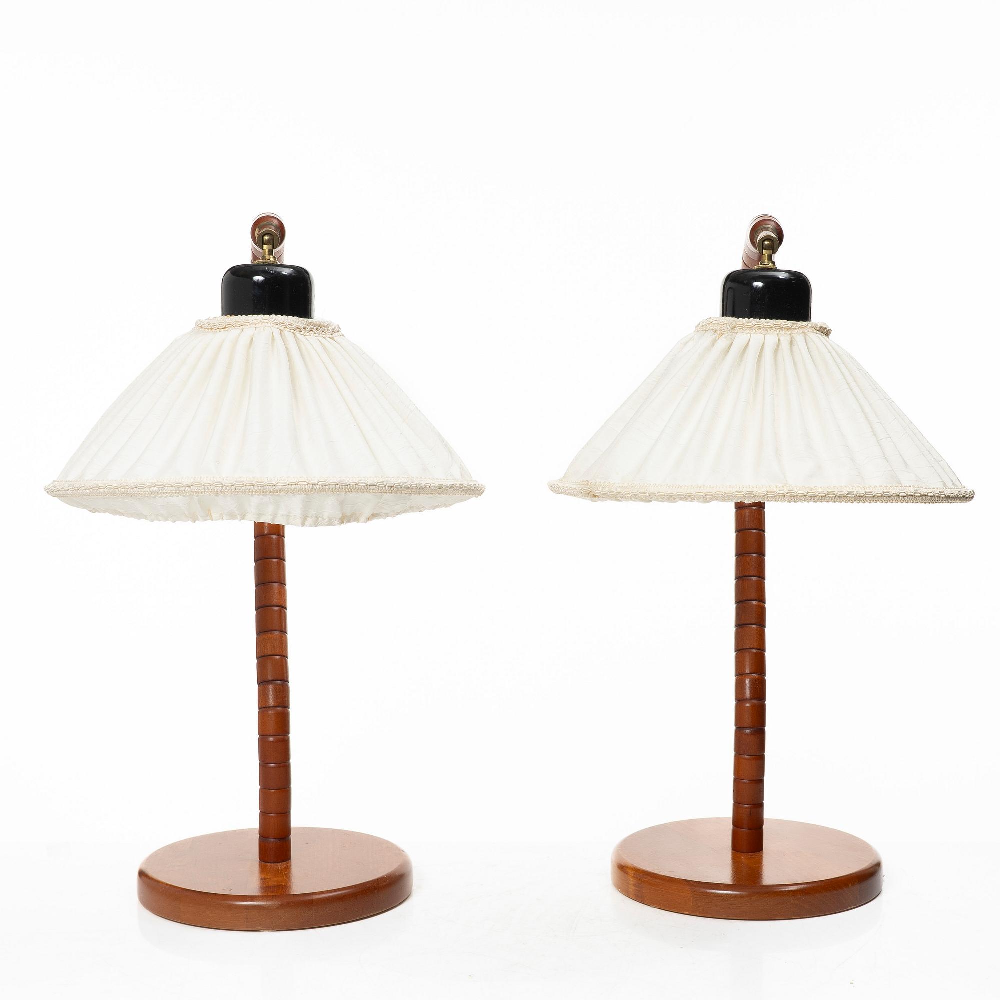 A pair of table lamps, Markslöjd, Sweden, second half of the 20th century.