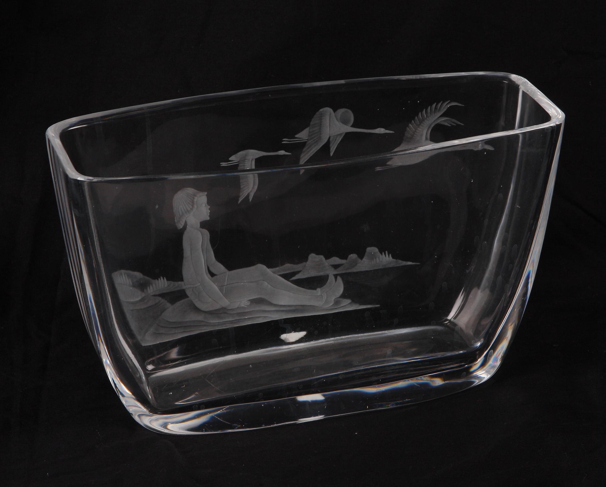 VAS, glas, Sven Palmqvist, Orrefors, sign.