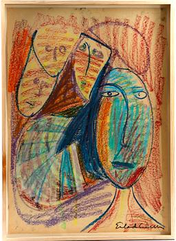 ERLAND CULLBERG, pastell, sign.