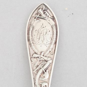 Spoons, 6 pcs, silver, Sweden and Norway, late 18th-early 20th century.