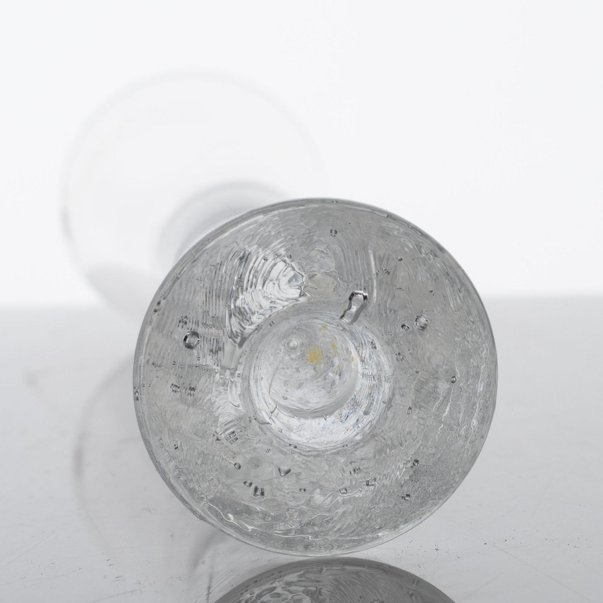 Timo Sarpaneva, eight "Arkipelago" champagne glasses, Iittala, Finland, 1980-1993.
