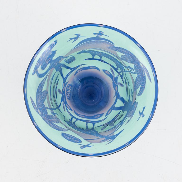 Wilke Adolfsson, a 'graal' glass bowl, 1990.
