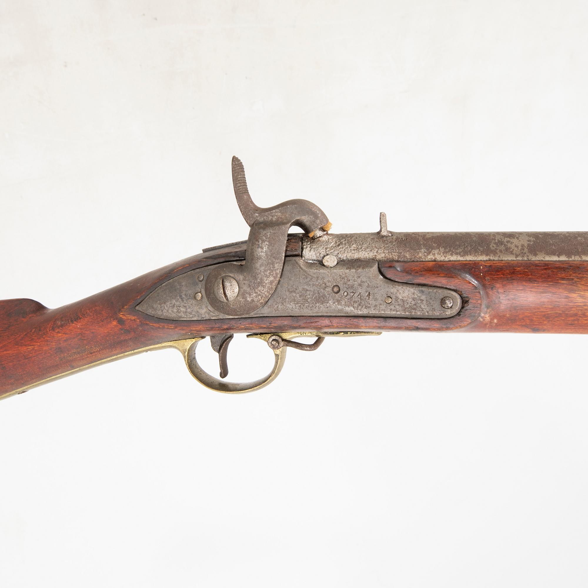 Slaglåsgevär, brittiskt-svenskt, 1851 års förändringsmodell.