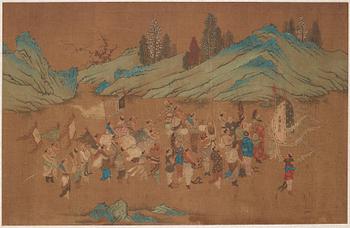 A Chinese album with paintings of Envoys Presenting Tribute  职贡图(Zhigong tu), probably 17thCentury, after an old master.