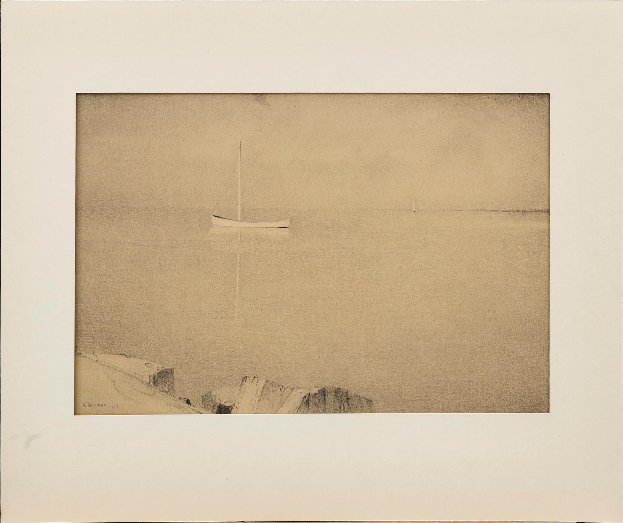 GUNNAR NORRMAN, a pencil drawing, signed and dated 1945. - Bukowskis