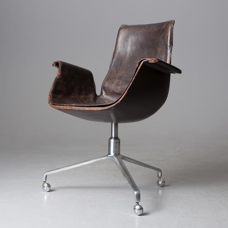 A Preben Fabricius & Jørgen Kastholm 'Tulip' desk chair, Alfred Kill, Germany 1960's-70's.