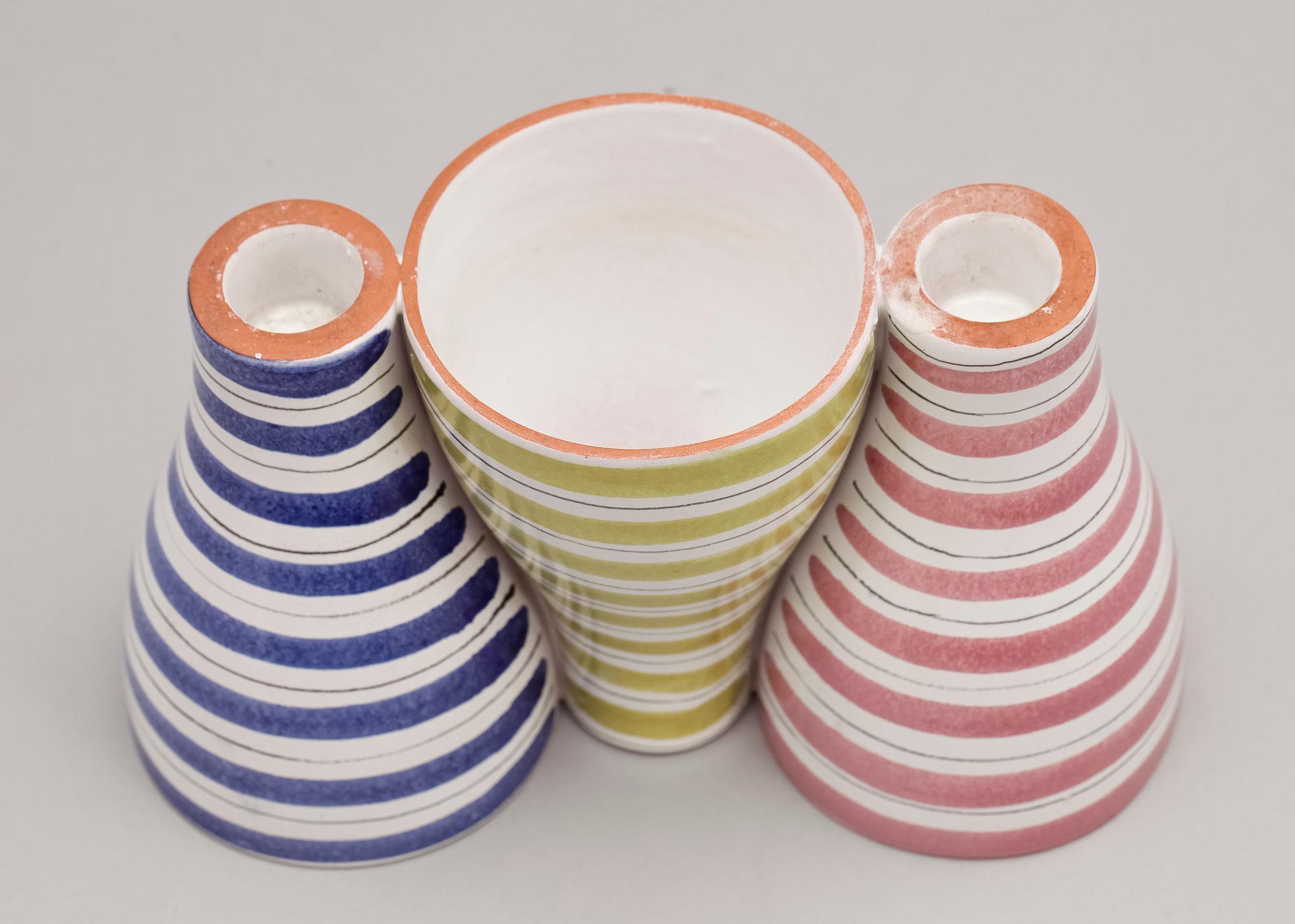 VAS/LJUSSTAKE, fajans "Snurran", Stig Lindberg Gustavsberg.