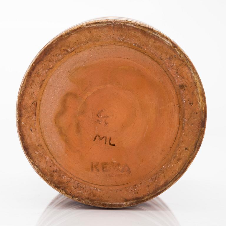 Marita Lybeck, a ceramic vase signed ML, KERA.