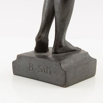 Dekorativ skulptur naken kvinna 1900-talets början.