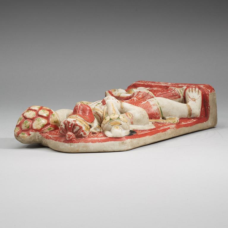 An alabaster sculpture of Hanuman, India, 19th Century.
