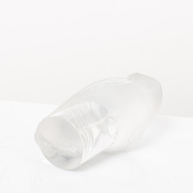 9 glass figurines, Lalique, France.