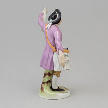 A Ludwigsburg porcelain figure of a street vendor, Germany, 1970's.