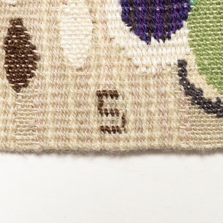 Barbro Sprinchorn, a tapestry, 'Vindruvor', tapestry variant, signed S, AB MMF, c. 36 x 36 cm.