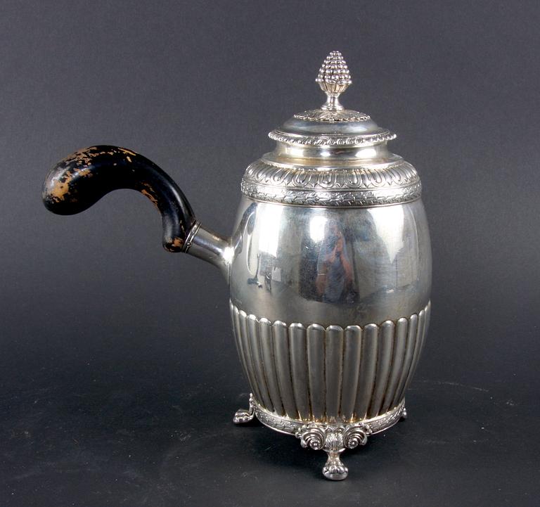 KAFFEKANNA, silver, J.P Grönvall, Stockholm 1834.