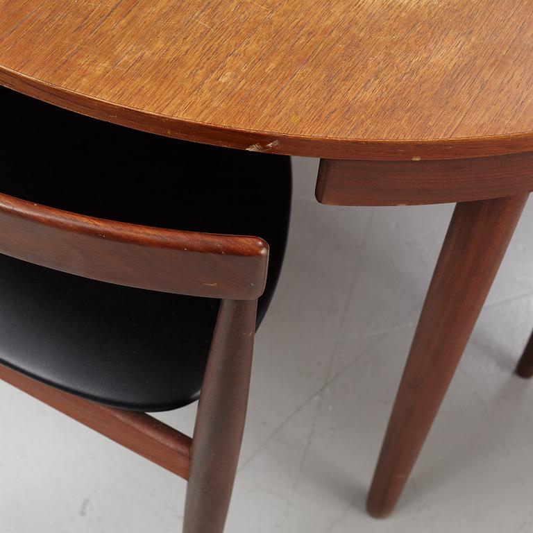 Hans Olsen, a five-piece teak fining suite from Frem Røjle, Denmark, 1950's/60's.