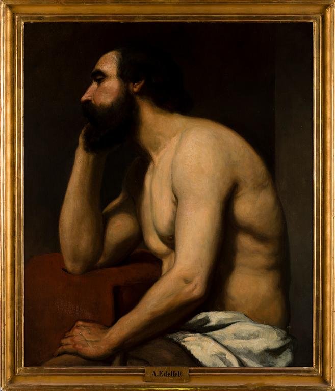 Albert Edelfelt, HARJOITELMA MIESMALLISTA.