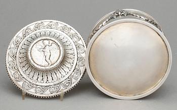 SOCKERSKÅL, silver, gustaviansk stil, C.G. Hallberg, Stockholm, 1900, vikt ca 486 g.