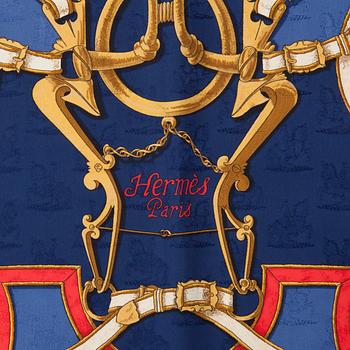 HERMÈS, a silk jacquard scarf, "L'Intruction du Roy en l'exercice de Monter à Cheval".