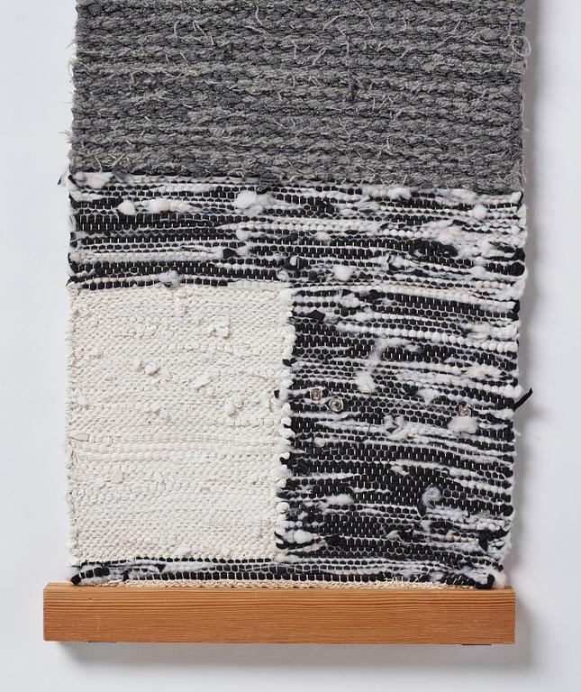 Linnéa Sjöberg, fabric, wood, buttons, signed and dated 2015.