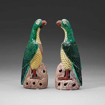 A pair of birds, late Qing dynasty (1644-1912).