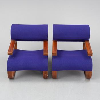 JAN BOCAN, armchairs, a pair, second half of the 20th century.