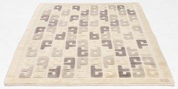 Sigvard Bernadotte, Rug, "Shangri-La", relief pile, signed SB, approximately 210 x 145 cm.