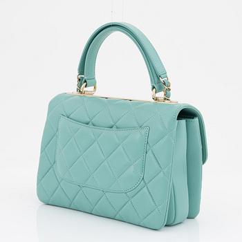 Chanel, a mint green 'Trendy CC' top handle flap bag,2020.