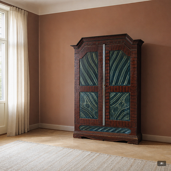 A cabinet, Värmland, dated 1873.