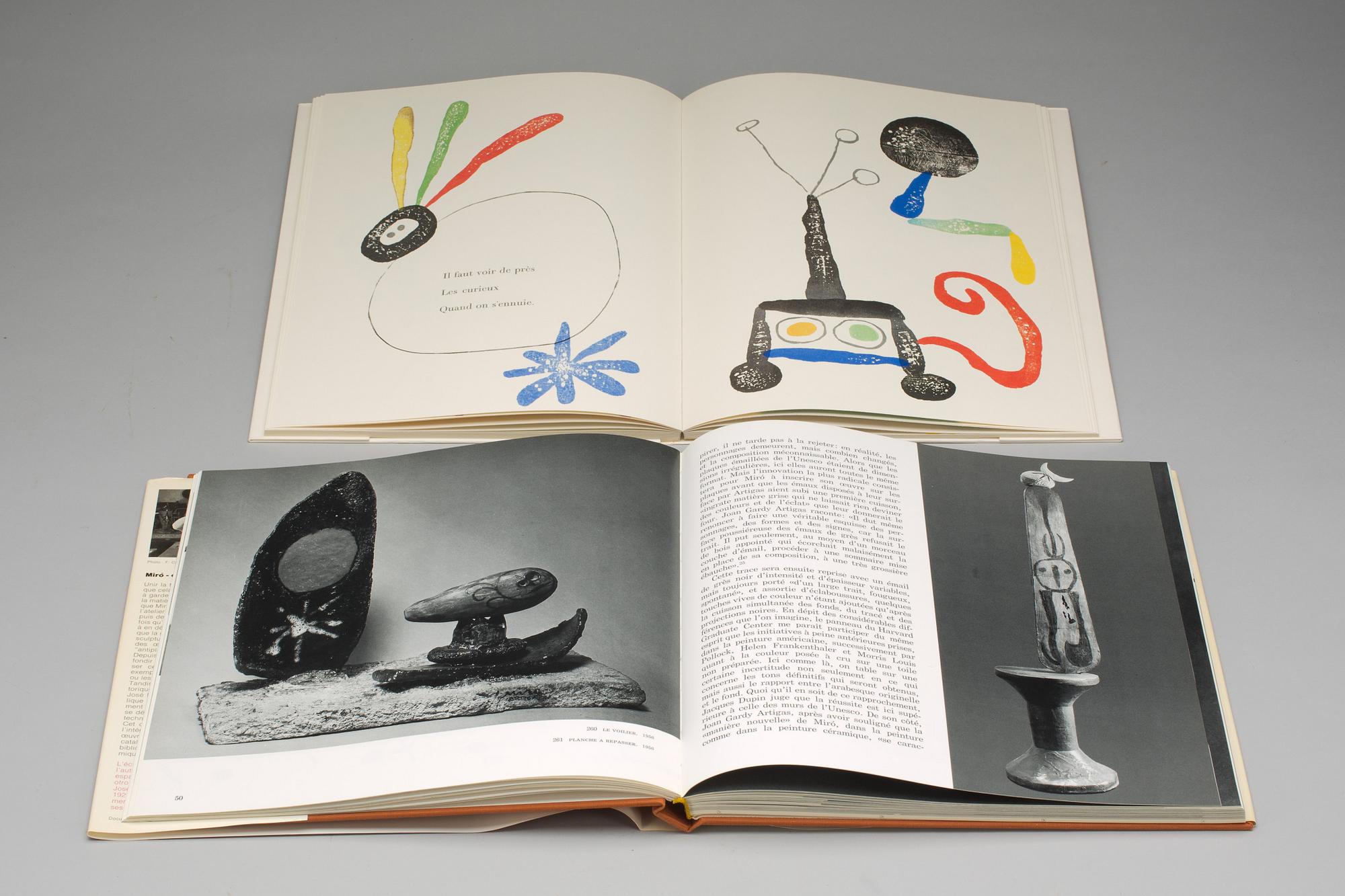 BÖCKER, 2 st. Bl.a. "A toute épreuve. Gravures sur bois de Joan Miró". Av Paul Éluard,  New York, 1984.