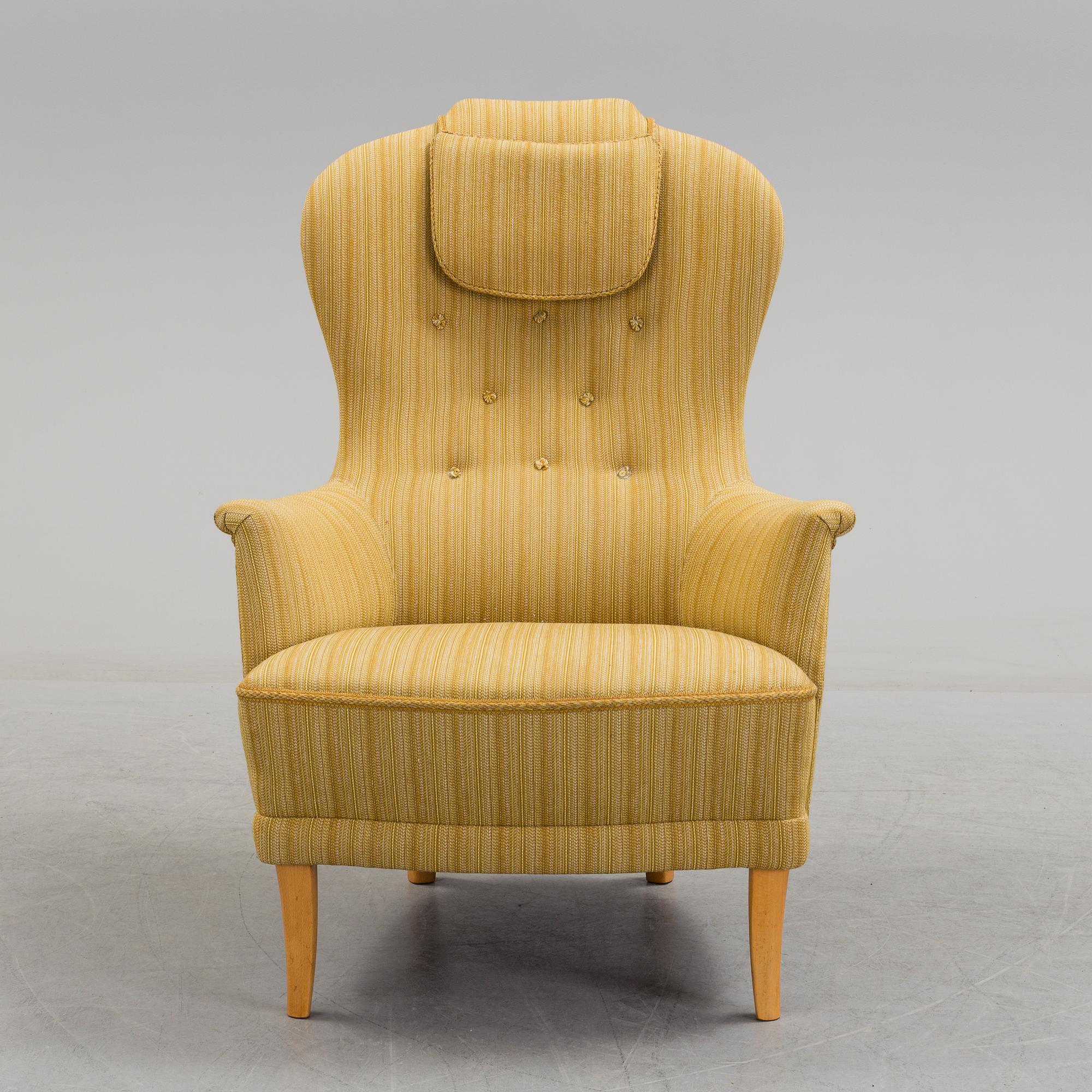 CARL MALMSTEN, fåtölj "Farmor", 1900-talets andra hälft.