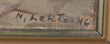 Nikolai Lehto, oil on panel, signed and dated -46.