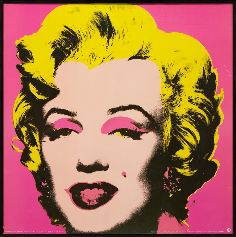 ANDY WARHOL, after, offset lithograph / poster, teNeues, 1993.
