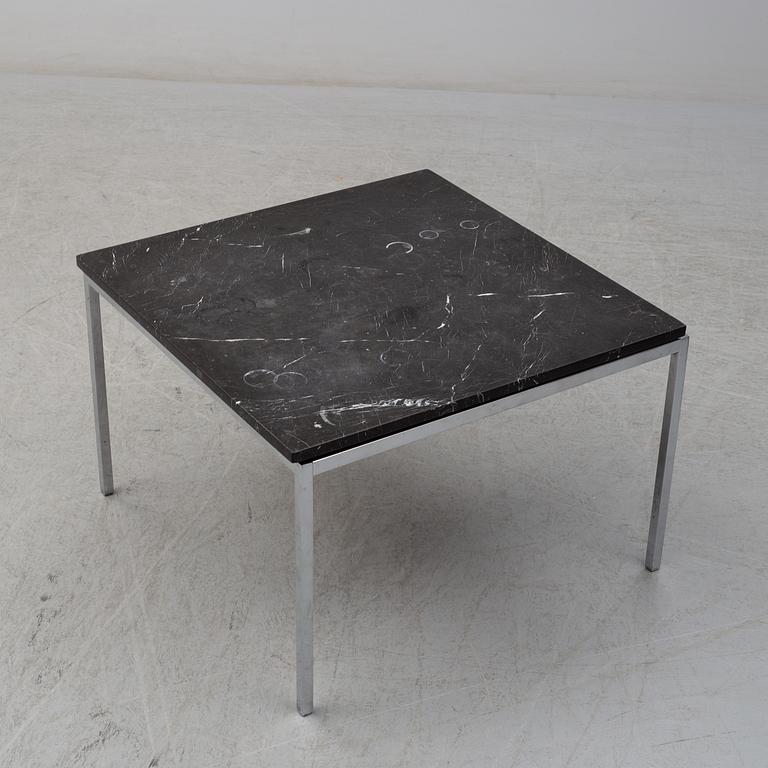 FLORENCE KNOLL, a marble and steel coffee table, Knoll international, NK licence.