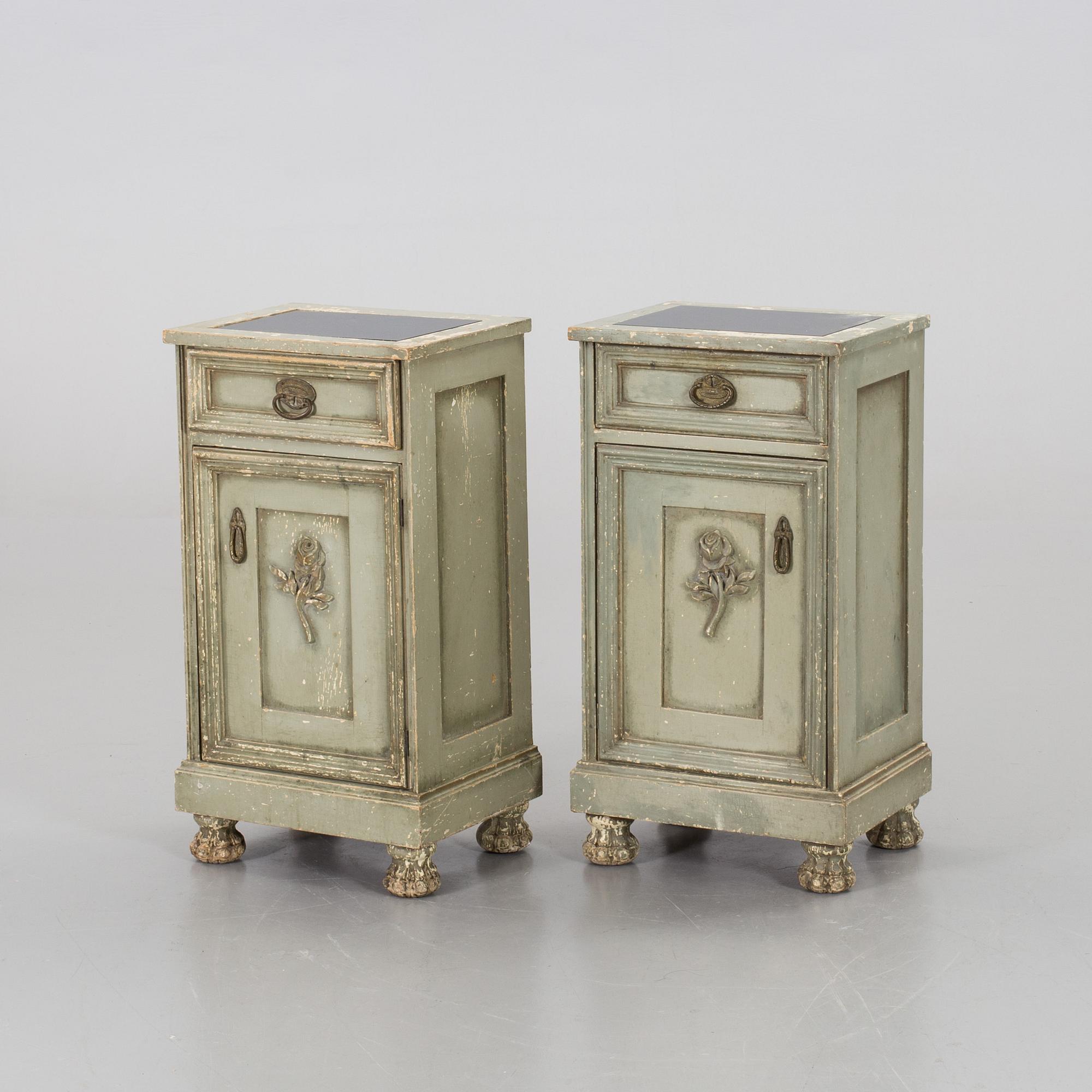 a pair of bedside table, 20th century,.