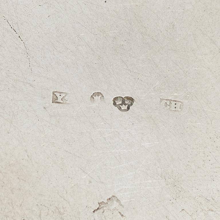 Four Swedish Silver Boxes, including mark of  Lorenz Georg Weis, Norrköping 1823.