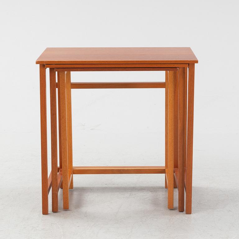 Josef Frank, a mahogany model '618' nesting table, Firma Svenskt Tenn, after 1985.