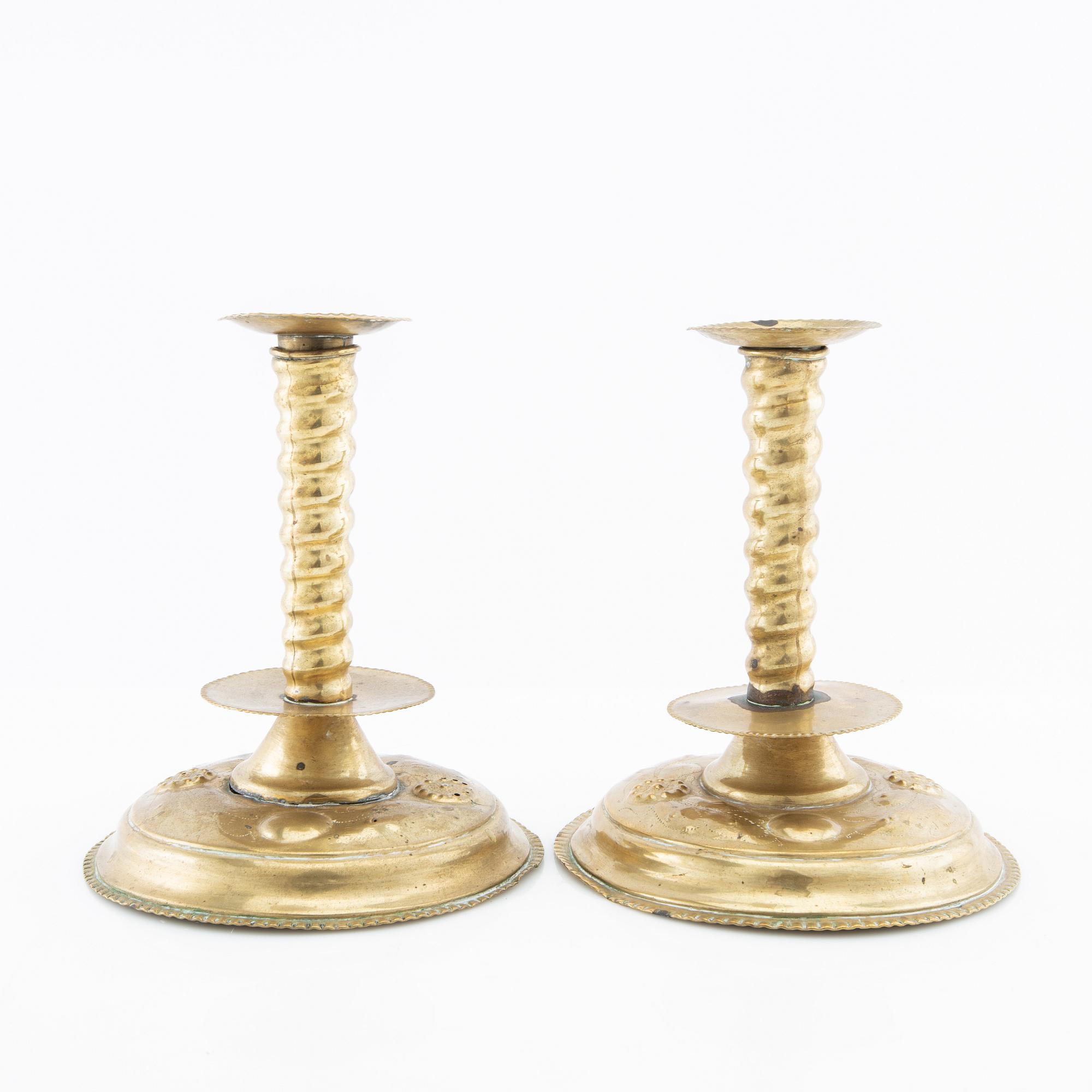 Ljusstakar ett par, 1800-tal Barockstil.