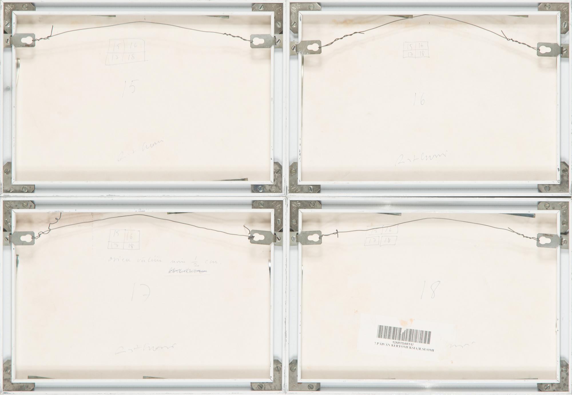 Risto Suomi, photograph polyptych, four parts, a tergo signed.