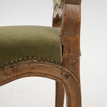 A pair of Rococo chairs, second half of the 18th century.