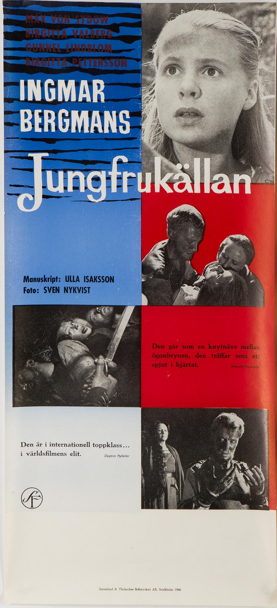 Four Ingmar bergman movie posters, SF Svensk Filmindustri.