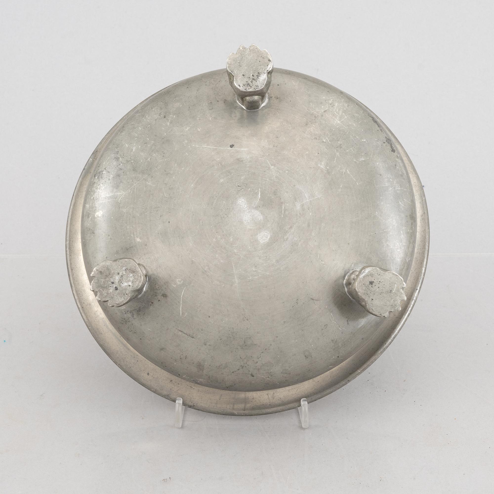 Estrid Ericson & Anna Petrus, a pewter bowl for Svenskt Tenn, model no A470, Stockholm 1929.
