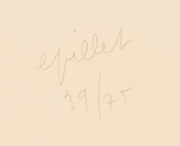 Edgard Pillet, serigrafia, signeerattu ja numeroitu 39/75 lyijykynällä.