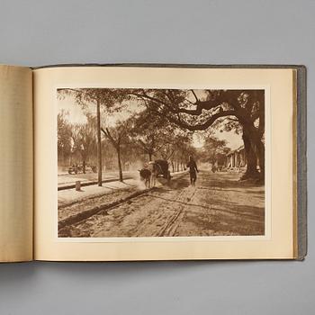 Two volumes of photo albums by Donald Mennie, 'Pictures of Peking', 1920.