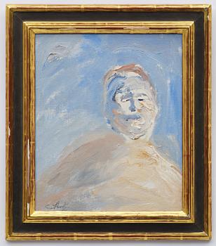 Evert Lundquist, Portrait in blue.