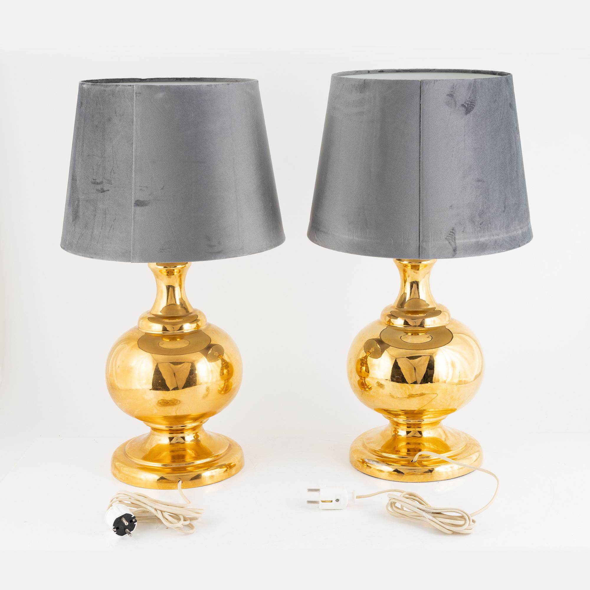 A pair of table lamps, Miranda, Sweden, later part of the 20th Century.