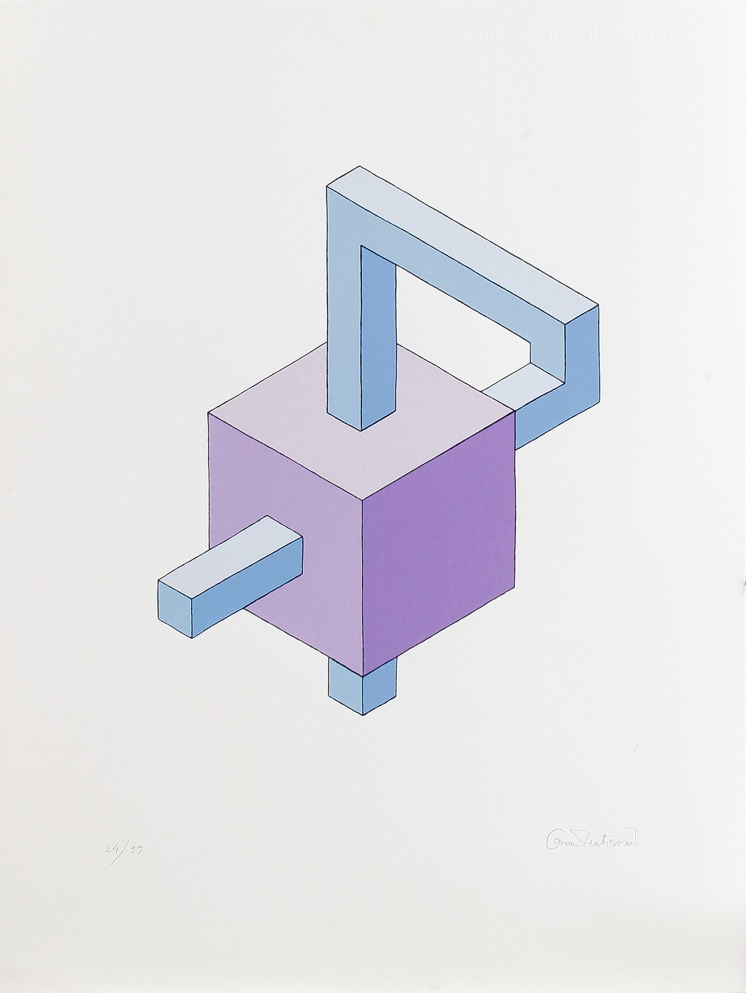 OSCAR REUTERSVÄRD, 2st, seriegrafier, signerade båda numrerade 24/99.