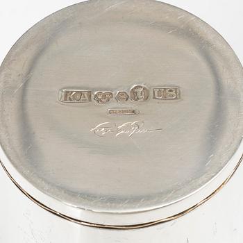 Helge Lindgren, bägare/vas, sterling silver, Firma K Andersson, Stockholm 1946.