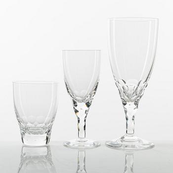 Ingeborg Lundin, glass service, 23 pieces, "Carina", Orrefors, second half of the 20th century.