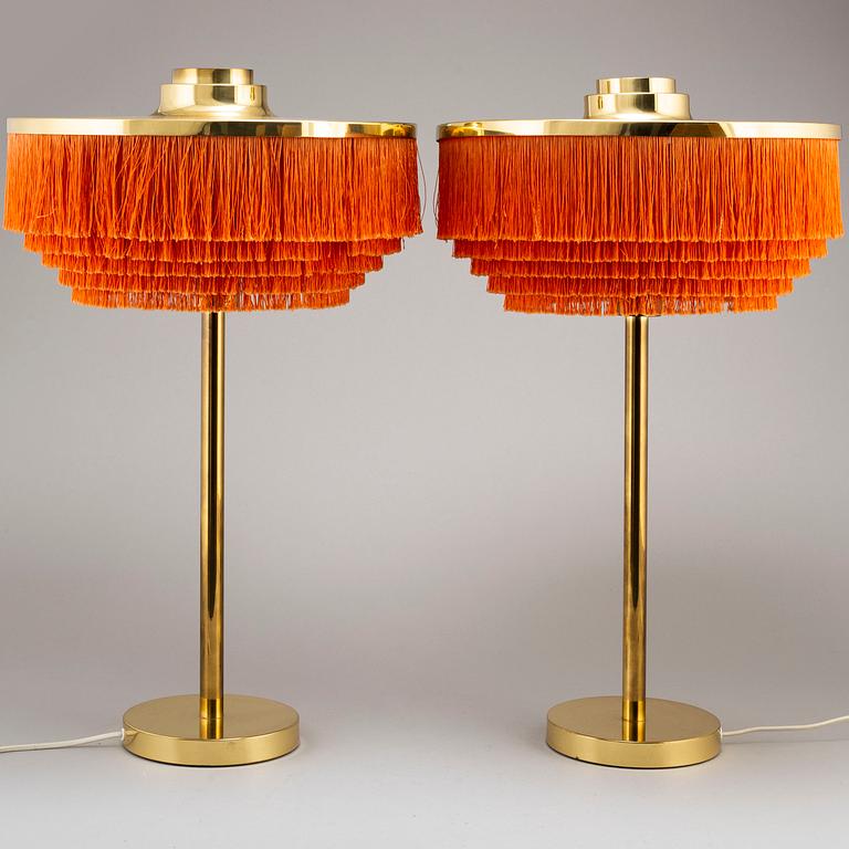 Hans-Agne Jakobsson, a pair of model B 138 brass table lights, Markaryd, Sweden 1960's.